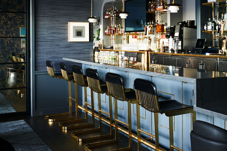 View of the dedicated bar exclusively available for American Express Centurion members only.